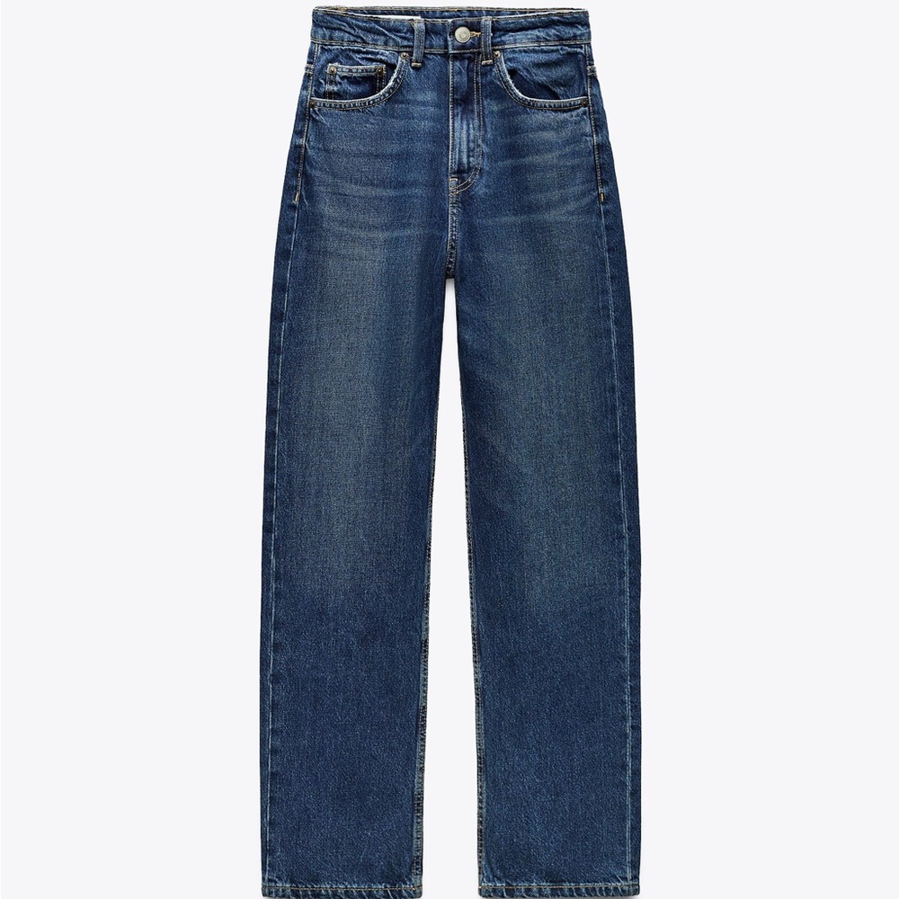 Zara High-Waisted TRF Mom Fit Jeans
